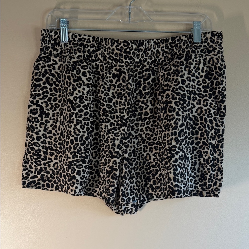 Apt. 9 High-Waist Leopard Print Shorts - Black & Cream